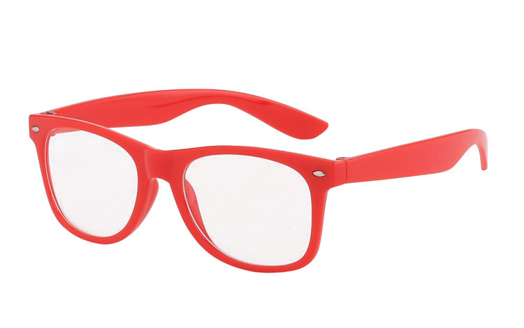 Punaiset Wayfarer -silmÃ¤lasit ilman vahvuuksia - Design nr. 832